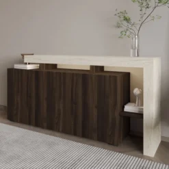 Cork Sideboard Travertin, valnöt