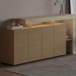 Cork Sideboard Travertin, varm ek