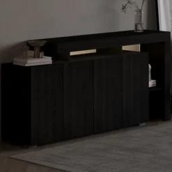 Cork Sideboard Wood Black