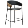 Crib Barstol Raven Black, Bleached Oak
