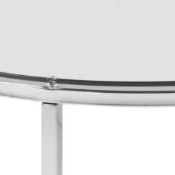 Cross Sidobord Rund 55 cm Krom