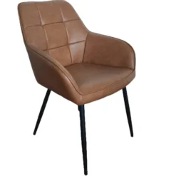 Cubo Stol Fyrkant Konjak PU