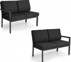 Delia 2-Sits (4-sits) H/V Grå