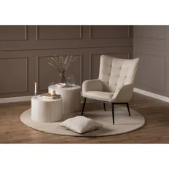 Dijon Satsbord Rund 58x58 cm Travertin