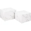 Dijon Satsbord 58x58 cm Vit Carrara