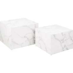 Dijon Satsbord 58x58 cm Vit Carrara