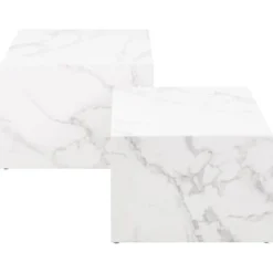 Dijon Satsbord 58x58 cm Vit Carrara