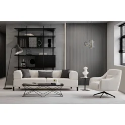 Doha 3-sits (225 x 93 x 75 cm) 3-sitssoffa Vit