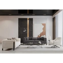 Doha 3-sits (225 x 93 x 75 cm) 3-sitssoffa Vit