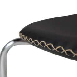 Dolphin Stol Black Leather, Chrome