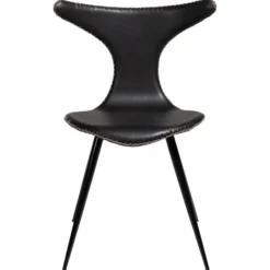 Dolphin Stol Vintage Black Art.Leather, Black