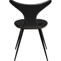 Dolphin Stol Vintage Black Art.Leather, Black