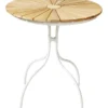 Ellen Cafébord 80 cm Rund Teak/Vit