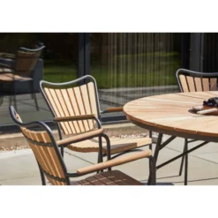 Ellen Trädgårdsbord i Teak och Aluminium 150 cm, Antracit