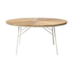 Ellen Trädgårdsbord i Teak och Aluminium 150 cm, Vit