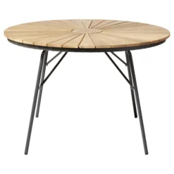 Ellen Trädgårdsmöbelset i Teak och Aluminium 150 cm + 6 stolar, Antracit