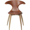 Flair Stol Light Brown Leather, Oak