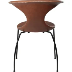 Flair Stol Light Brown Leather, Black