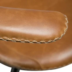 Flair Stol Light Brown Leather, Black
