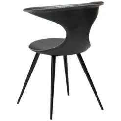 Flair Stol Raven Black Art.Leather, Black
