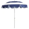 Follina Strandparasoll 180x203 cm Blå/Vit