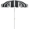 Follina Strandparasoll 180x203 cm Svart/Vit