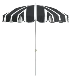 Follina Strandparasoll 180x203 cm Svart/Vit