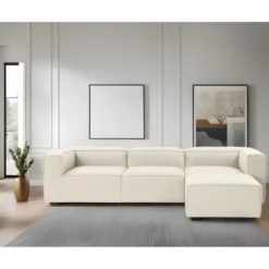 Fora (297 x 66 x 190 cm) Hörnsoffa Ecru