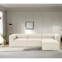 Fora (297 x 66 x 190 cm) Hörnsoffa Ecru