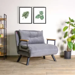 Freetown Single (26 x 120 x 60 cm) 1-sits bäddsoffa Grå