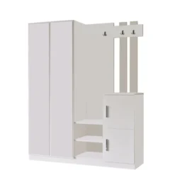 Gaborone (147,2 x 179,7 x 37,5 cm) Hallstativ Vit