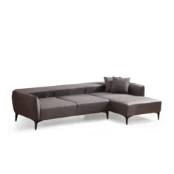 Gaborone (270-140 x 95 x 67 cm) Hörnsoffa Mörkgrå, Höger
