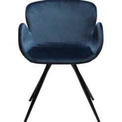 Gaia Stol Midnight Blue Velvet, Black