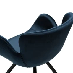 Gaia Stol Midnight Blue Velvet, Black