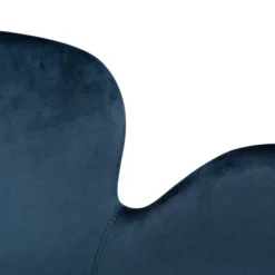 Gaia Stol Midnight Blue Velvet, Black