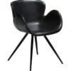 Gaia Stol Vintage Black Art.Leather, Black