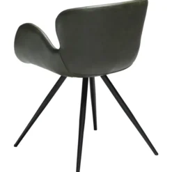 Gaia Stol Vintage Green Art.Leather, Black