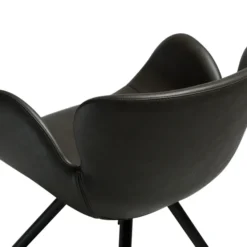 Gaia Stol Vintage Grey Art.Leather, Black
