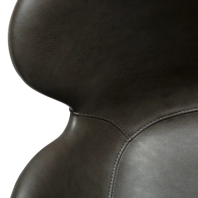 Gaia Stol Vintage Grey Art.Leather, Black