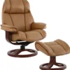 General Reclinerfåtölj ink. Pall Brun