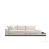 Ghent med sidobord (320 x 102 x 84 cm) Beige 4-sits soffa