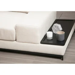 Ghent med sidobord (320 x 102 x 84 cm) Beige 4-sits soffa