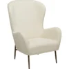 Glam Loungefåtölj Bone White, Antique Brass, 105 cm