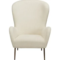 Glam Loungefåtölj Bone White, Antique Brass, 105 cm