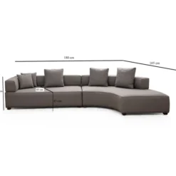 Gondol (180-105 x 70 cm) Grå Hörnsoffa