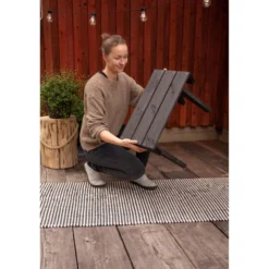 Granny Utebord Furu Oljad Grå