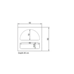 Graz (50 x 40 cm) Nattduksbord Vit