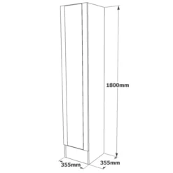 Harare Plus (90 x 180 x 34 cm) Atlantisk tall Hallstativ