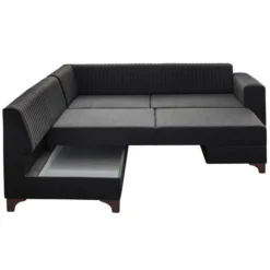 Harare (125 x 190 cm) Bäddsoffa, hörn Antracit, Vänster