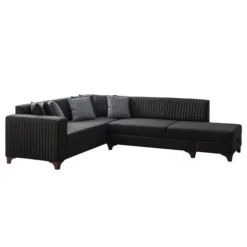 Harare (125 x 190 cm) Bäddsoffa, hörn Antracit, Höger